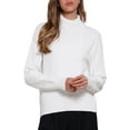thumbnail image 1 of DARING DIVA Turtleneck Sweater Long Sleeve Knit Pullover Sweaters XS White, 1 of 6