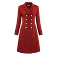 thumbnail image 1 of DARING DIVA Tweed Blazer Collared Double Breasted A-Line Dress Small Red, 1 of 7