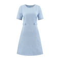 thumbnail image 1 of DARING DIVA Tweed Elegant A-Line Dress S Light Blue, 1 of 6