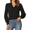 thumbnail image 1 of DARING DIVA Vintage Ruffle Shirt Top Blouse  S Black, 1 of 5
