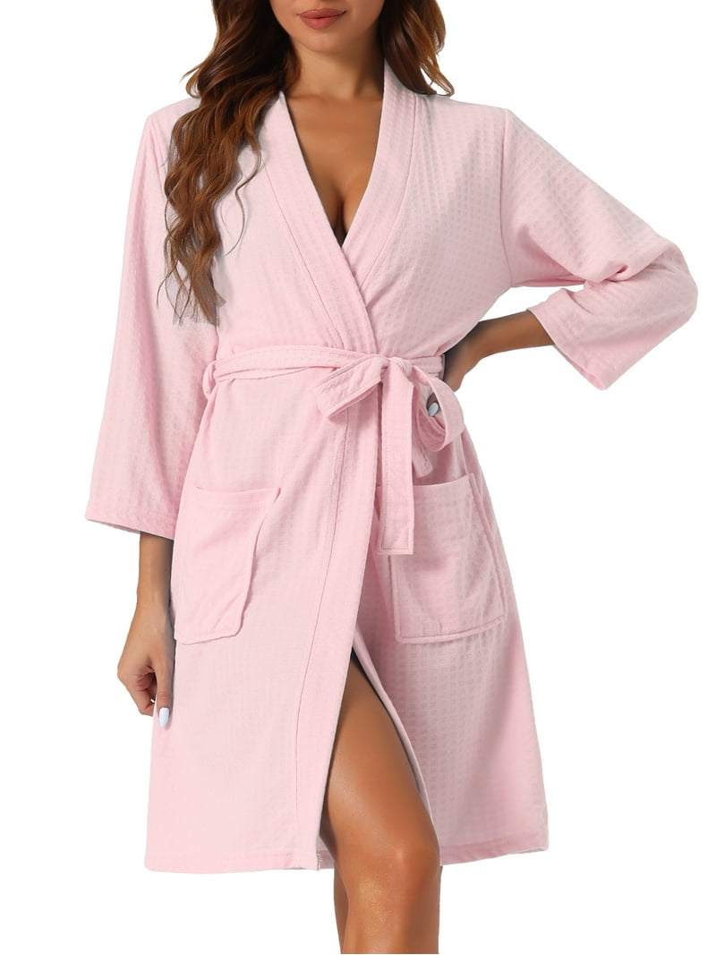pink waffle dressing gown Pink Waffle Bathrobe Disco Cowgirl