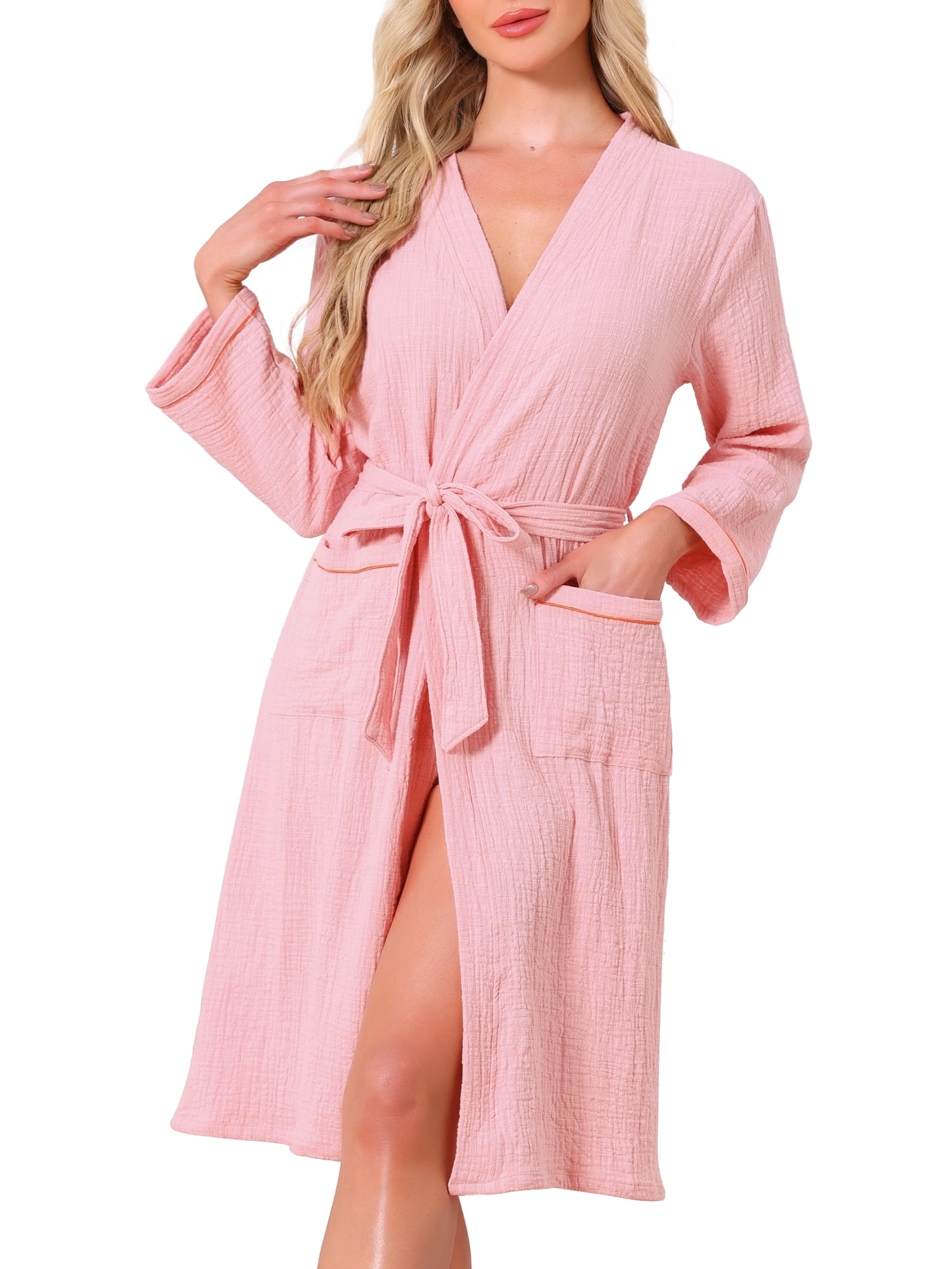 DARING DIVA Women's 100% Cotton Soft Long Sleeves Casual Loungewear L Pink