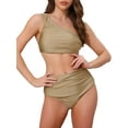 thumbnail image 1 of DARING DIVA Women's 2 Piece One Shoulder Elegant Bikini Sets XL Khaki, 1 of 6