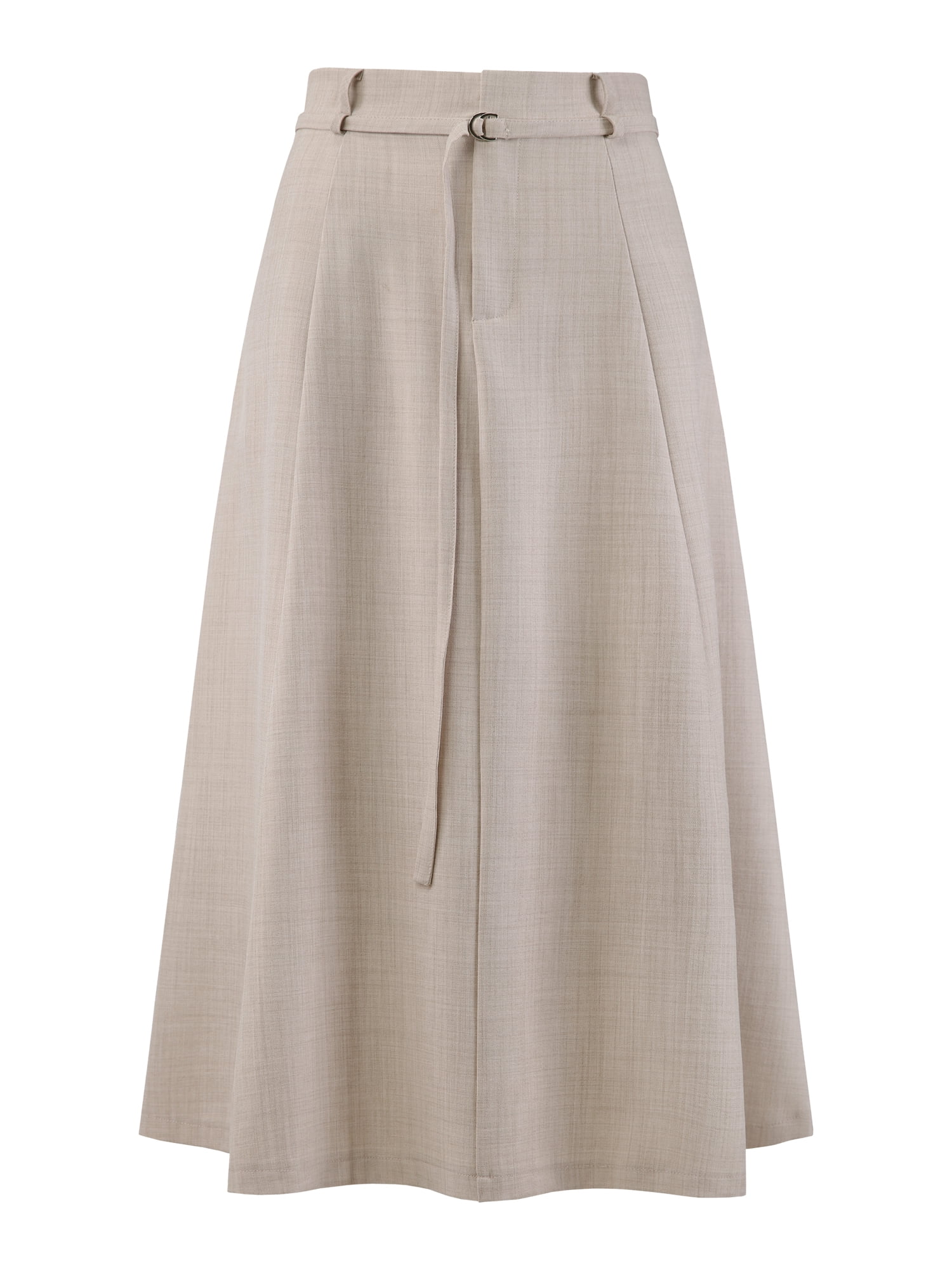 DARING DIVA Women's A Line Elastic High Waist Maxi Skirts L Beige