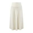 thumbnail image 1 of DARING DIVA Women's A-Line Fall Skirt Elastic Waist Midi Tweed Skirts L Beige White, 1 of 6
