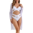 thumbnail image 1 of DARING DIVA Women's Adjustable Spaghetti Straps Bikini Set Small White, 1 of 6