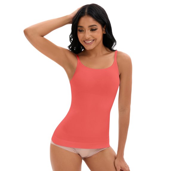 DARING DIVA Women's Adjustable Straps Tops No Trace Body Shaper Camisoles XL Red