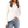 thumbnail image 1 of DARING DIVA Women's Boat Neck Long Sleeve Ribbed Sweaters S Beige, 1 of 5