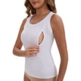 thumbnail image 1 of DARING DIVA Women's Breastfeeding Scoop Neck Undershirts Tank Tops S White, 1 of 6