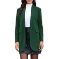 thumbnail image 1 of DARING DIVA Women's Business Button Down Notch Collar Dressy Blazer Jacket XS Green, 1 of 6