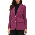thumbnail image 1 of DARING DIVA Women's Business Casual Single Breasted Jacket Office Suit L Purple, 1 of 6