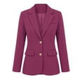 thumbnail image 1 of DARING DIVA Women's Business Casual Single Breasted Jacket Office Suit L Purple, 1 of 6