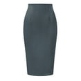 thumbnail image 1 of DARING DIVA Women's Business Knee Length High Waist Bodycon Suit Skirt L Grey, 1 of 6