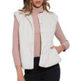 thumbnail image 1 of DARING DIVA Women's Button Down Open Front Winter Vests Jacket XS Apricot, 1 of 6