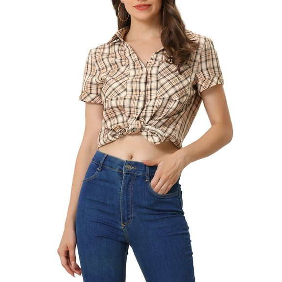 DARING DIVA Women's Casual Boyfriend Plaid Button Down Flannel Shirt M Pink