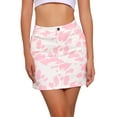 thumbnail image 1 of DARING DIVA Women's Casual High Waist Mini Cow Print Skirt M Pink, 1 of 6