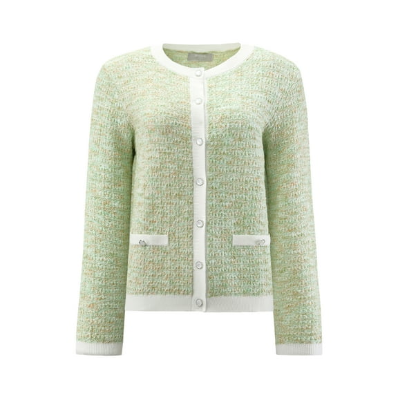 DARING DIVA Women's Casual Long Sleeve Knit Ribbed Cardigan Sweaters 2XL Light Green
