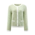 thumbnail image 1 of DARING DIVA Women's Casual Long Sleeve Knit Ribbed Cardigan Sweaters S Light Green, 1 of 6