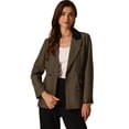 thumbnail image 1 of DARING DIVA Women's Casual Open Front Blazer Suit Jacket with Pockets S Coffee, 1 of 6