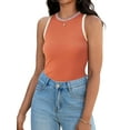 thumbnail image 1 of DARING DIVA Women's Color Block Comfortable Shirt XL Orange Pink Apricot, 1 of 7