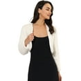 thumbnail image 1 of DARING DIVA Women's Cropped Open Front Faux Fur Short Shrug Jacket 3XL White, 1 of 6