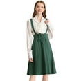thumbnail image 1 of DARING DIVA Women's Cute High Waist Suspender Skirt Mini Dress L Dark Green, 1 of 6
