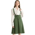 thumbnail image 1 of DARING DIVA Women's Cute High Waist Suspender Skirt Mini Dress XL Army Green, 1 of 6