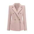 thumbnail image 1 of DARING DIVA Women's Double Breasted Blazer Business Suit Jacket M Pink, 1 of 6