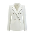 thumbnail image 1 of DARING DIVA Women's Double Breasted Blazer Business Suit Jacket XL White, 1 of 6