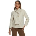 thumbnail image 1 of DARING DIVA Women's Double Breasted Outwear Fashion Overcoat with Scarf Beige M, 1 of 6