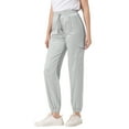 thumbnail image 1 of DARING DIVA Women's Drawstring Elastic High Waist Satin Cargo Pants XL Light Grey, 1 of 6