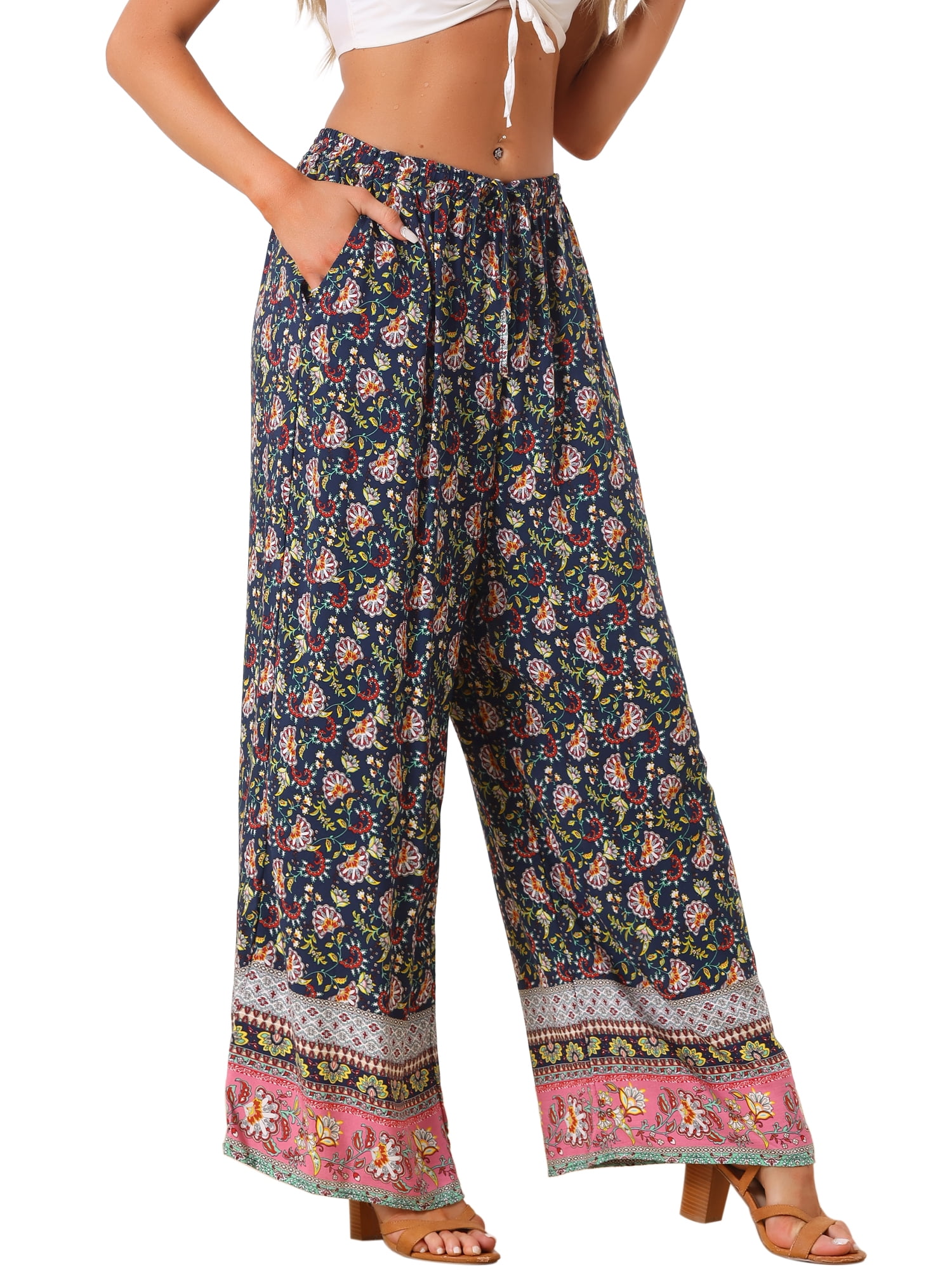 FRAME Womens Pink Pocketed Drawstring Waist Slit Wide Leg Lounge Pants main image 0