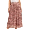 thumbnail image 1 of DARING DIVA Women's Elastic Boho Summer Skirts X-Small Red, 1 of 6