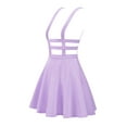 thumbnail image 1 of DARING DIVA Women's Elastic High Waist Mini Suspender Skirt M Light Purple, 1 of 6