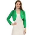 thumbnail image 1 of DARING DIVA Women's Elegant Bolero Shrug Lace Insert Crop Cardigan S Grass Green, 1 of 6