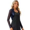 thumbnail image 1 of DARING DIVA Women's Elegant Bolero Shrugs Crop Cardigan L Dark Blue, 1 of 6