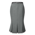 thumbnail image 1 of DARING DIVA Women's Elegant Knee Length Fishtail Pencil Skirt S Grey, 1 of 6
