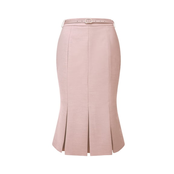 DARING DIVA Women's Elegant Knee Length Fishtail Pencil Skirt S Pink