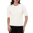 thumbnail image 1 of DARING DIVA Women's Elegant Lightweight Button Down Cardigan Sweater M White, 1 of 5