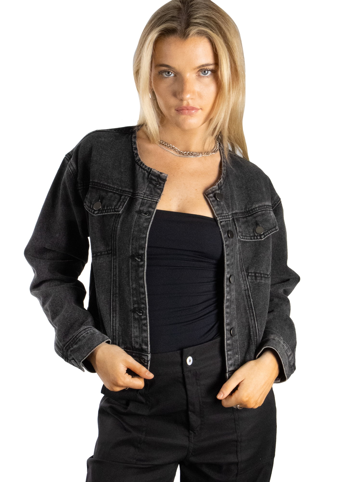 DARING DIVA Women's Elegant Stylish Duster Coat with Buckle Closure XL Black