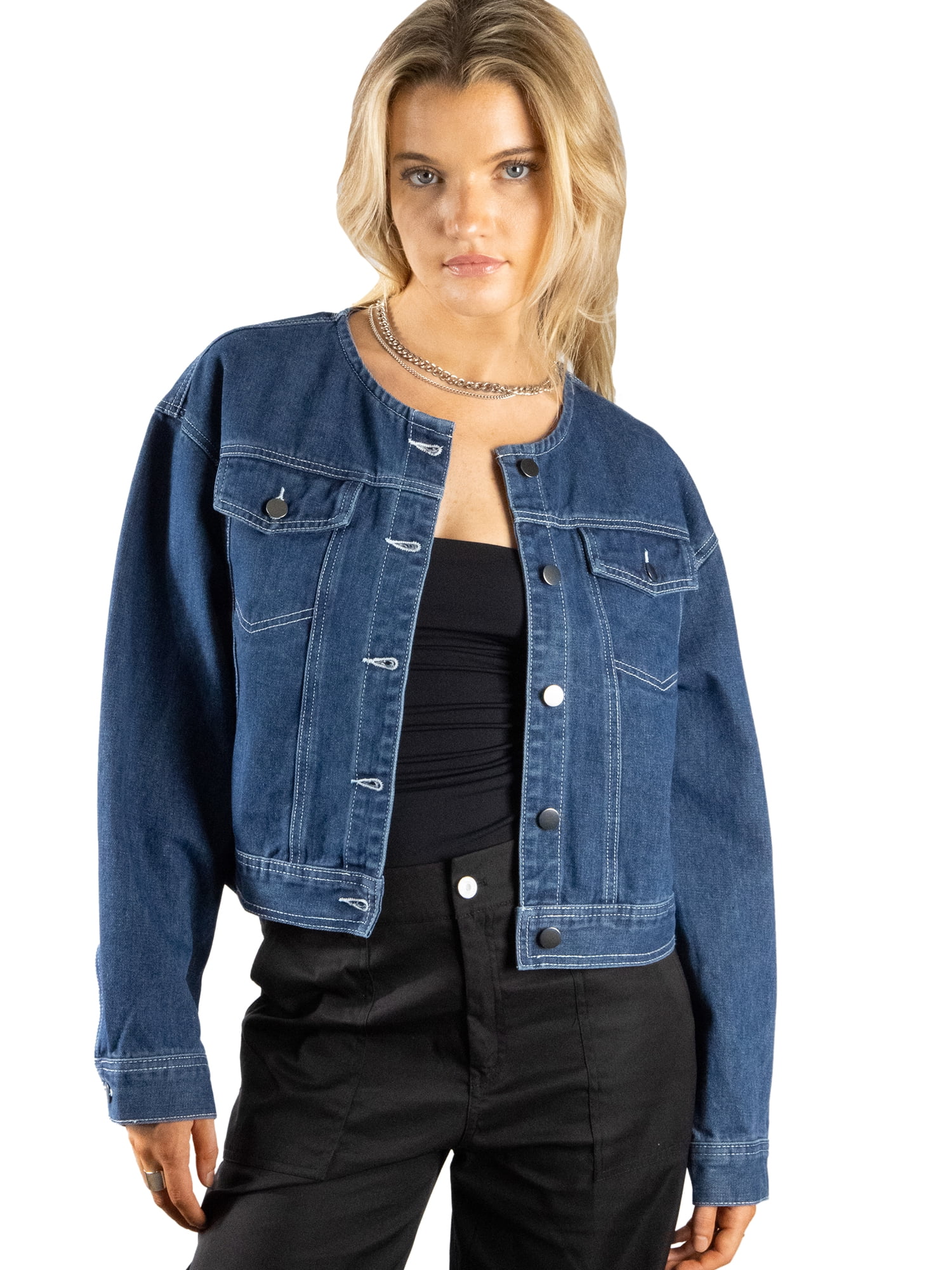 DARING DIVA Women's Elegant Stylish Duster Coat with Buckle Closure XS Blue