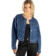 thumbnail image 1 of DARING DIVA Women's Elegant Stylish Duster Coat with Buckle Closure XS Blue, 1 of 6