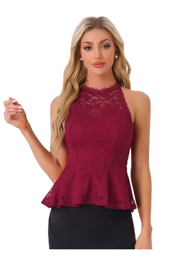 flower sheller トップス lace Thicket Lizard - Top Amie - Tank Peplum Lace Floral White tops peplum glitter トップス