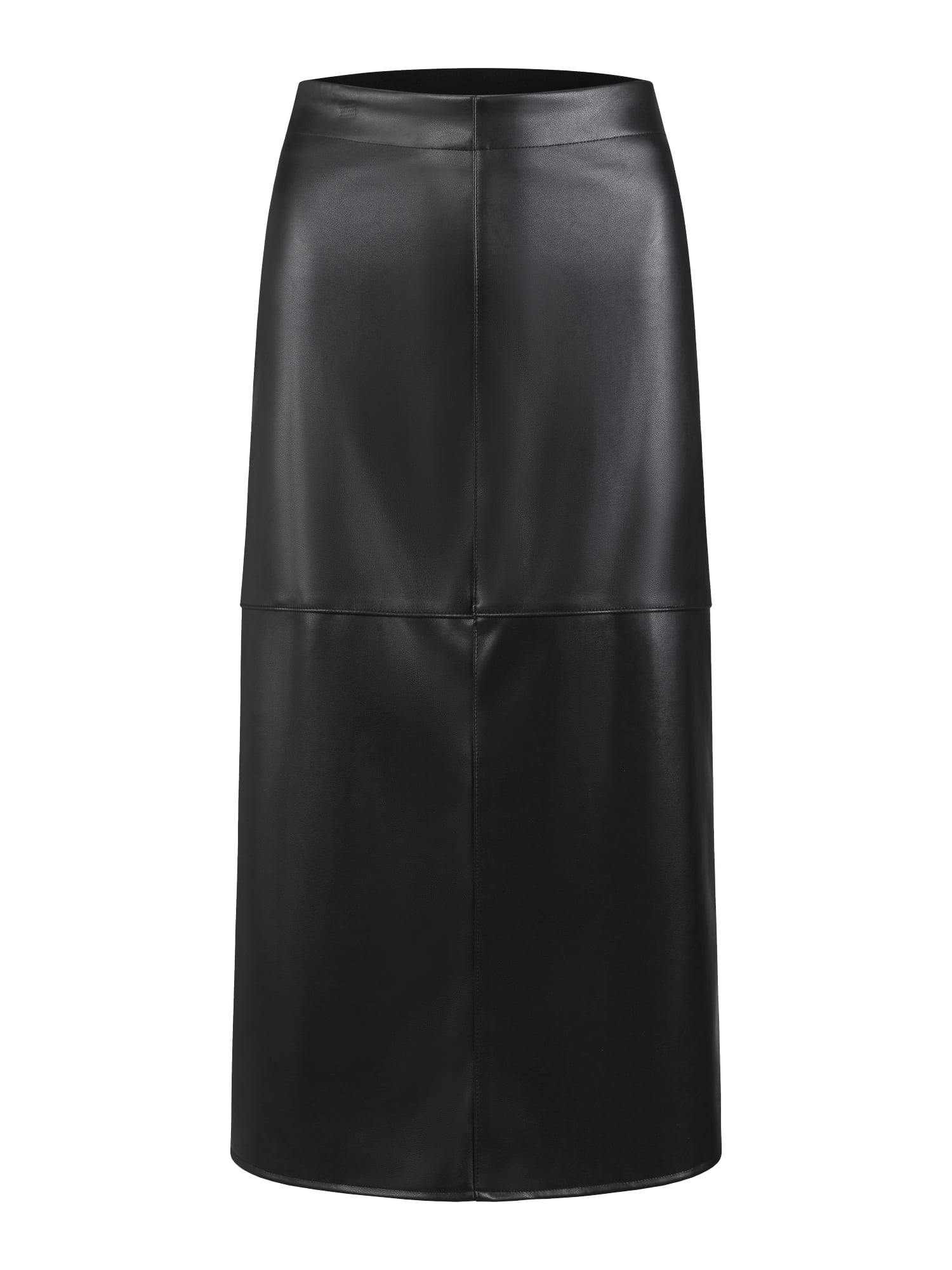 DARING DIVA Women's Faux Leather High Waist Knee Length Skirts M Black