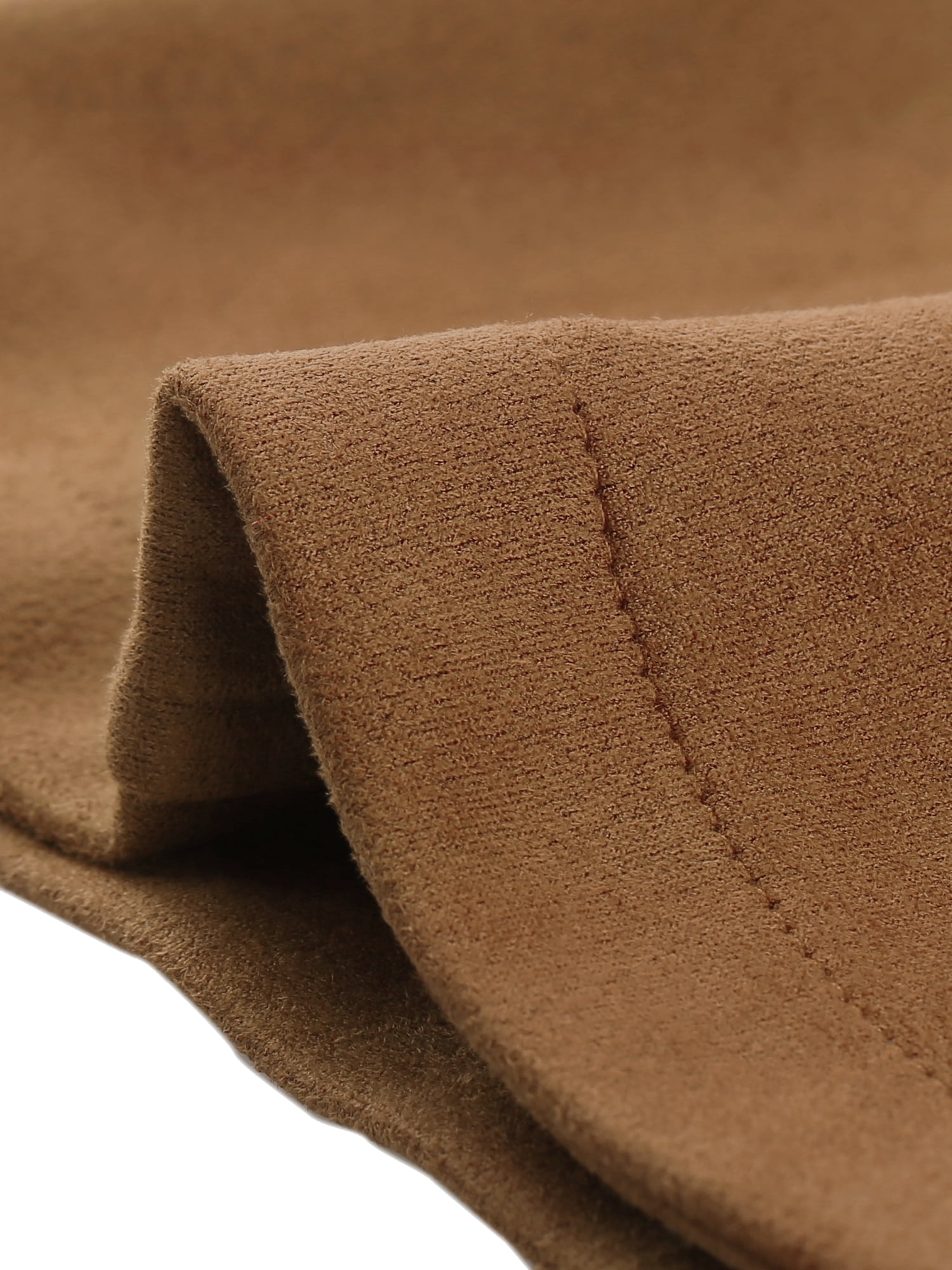 DARING DIVA Women's Faux Suede Female Short Jacket Outwear Vest M Camel