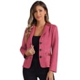 thumbnail image 1 of DARING DIVA Women's Faux Suede Lapel Collar Button Down Blazer XL Red, 1 of 6