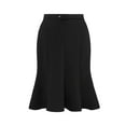 thumbnail image 1 of DARING DIVA Women's Fishtail Skirts Formal High Waist Ruffle Mini Skirt 2XL Black, 1 of 6