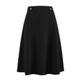 thumbnail image 1 of DARING DIVA Women's Flare A Line High Waist Casual Midi Skirts XL Black, 1 of 6