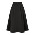 thumbnail image 1 of DARING DIVA Women's Flowy A-Line Business Work Skirt with Pockets X-Large Black, 1 of 6
