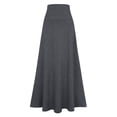 thumbnail image 1 of DARING DIVA Women's Foldable High Waist Flowy Flare Maxi Skirts XS Dark Gray, 1 of 6